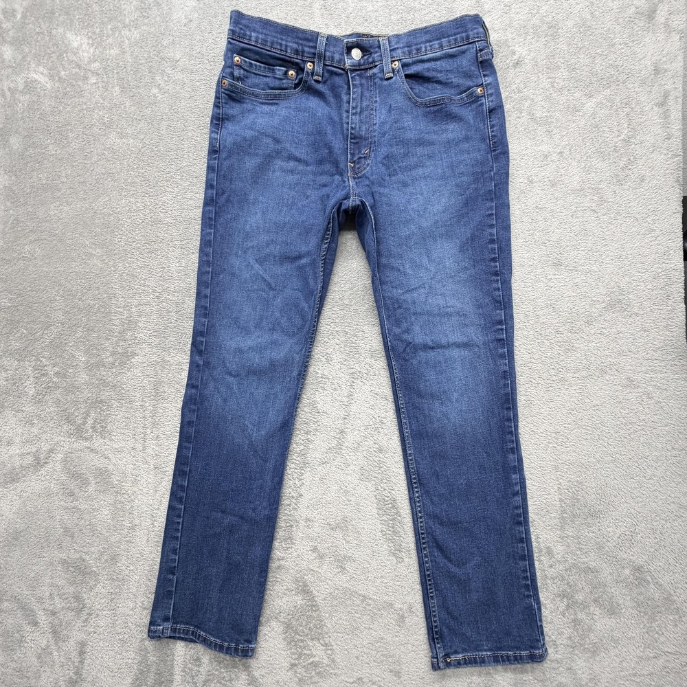 Levis‎ 511 Jeans Mens Measured 34x29 Blue Slim Tapered Stretch Denim Zip Fly